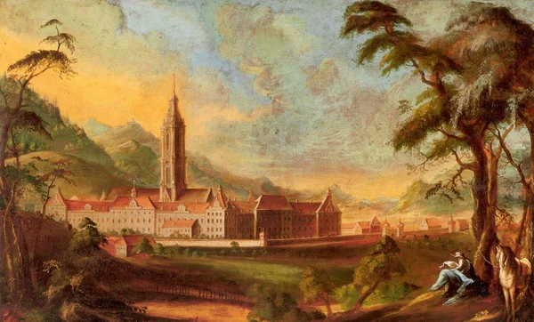 Klosteranlage Salem mit Turm, Andreas Brugger, um 1765